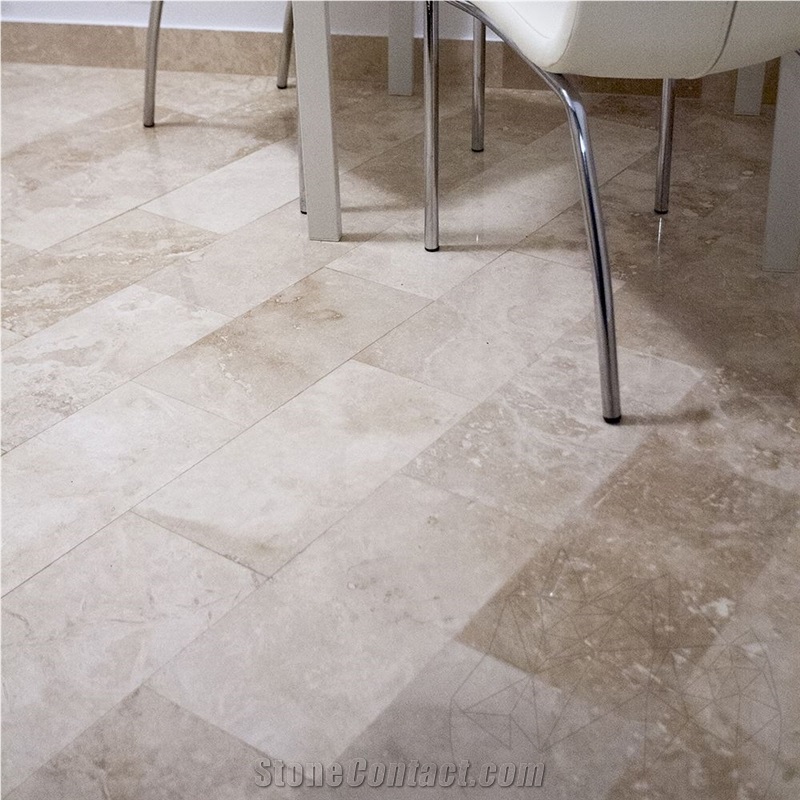 Classic Cross Cut Honed Travertine 40.6 X 20.3 X 1.2 cm