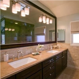 Classic Cross Cut Travertine Polished Countertop 250 X 65 X 3 cm