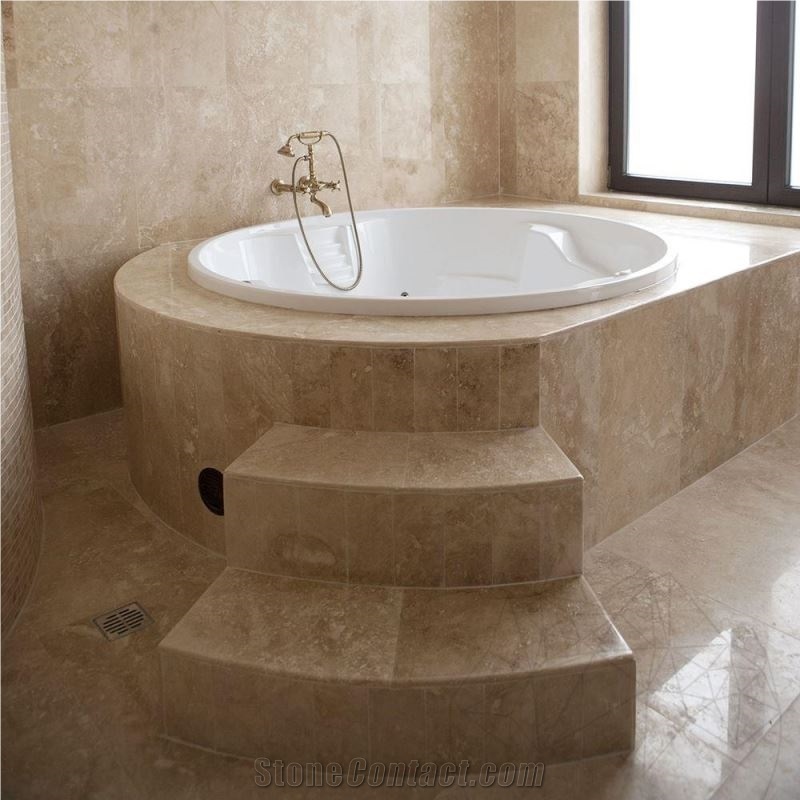 Classic Cross Cut Travertine Polished Cut-To-Size Slabs 2 cm