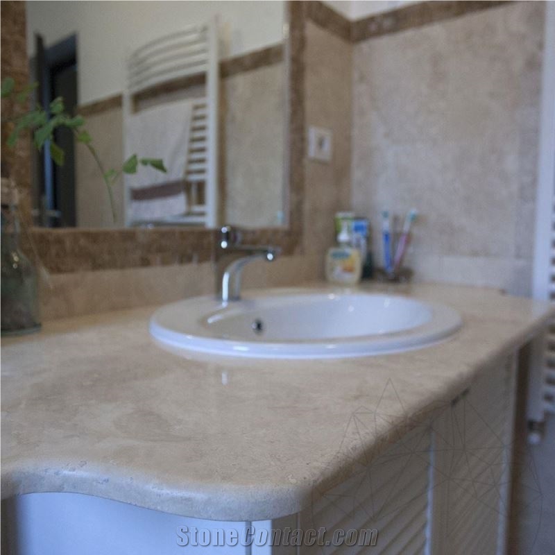 Classic Cross Cut Travertine Polished Cut-To-Size Slabs 2 cm