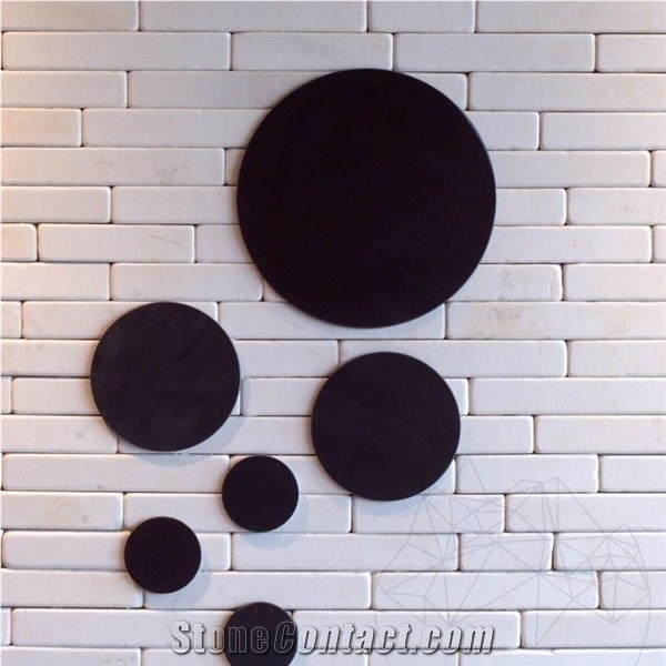 Fileti Tumbled Thassos Marble Tiles 5 cm X Fl X 1.3 cm