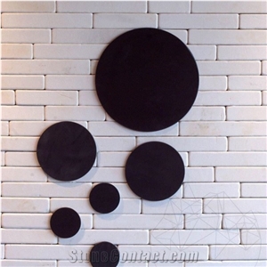 Fileti Tumbled Thassos Marble Tiles 5 cm X Fl X 1.3 cm