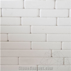 Fileti Tumbled Thassos Marble Tiles 5 cm X Fl X 1.3 cm