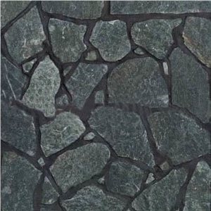 Green Laguna Polygonal Slate Flagstone Wall Green Laguna Polygonal Slate Flagstone Wall
