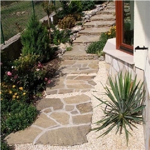 Home Polygonal Slate Flagstone Walkway Pavers