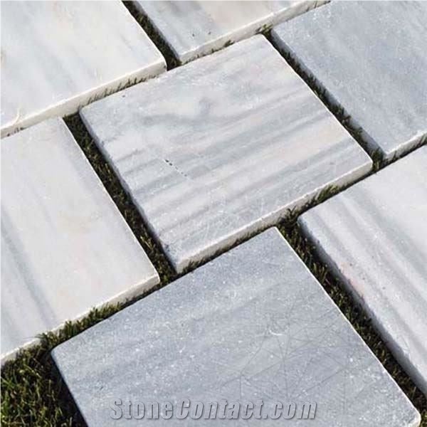 Kavala Cross Cut Tumbled Marble 40 X 40 X 4.5 cm (Japanese Garden Stepping Stones)