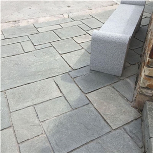 Kavala Hand Cut Riven Slate Roman Pattern 3-4cm Patio Pavers