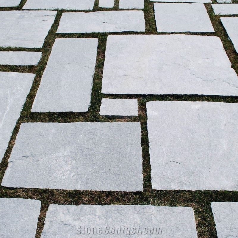Kavala Hand Cut Riven Slate Roman Pattern 3-4cm Patio Pavers