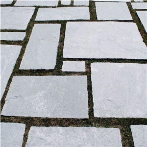 Kavala Hand Cut Riven Slate Roman Pattern 3-4cm Patio Pavers