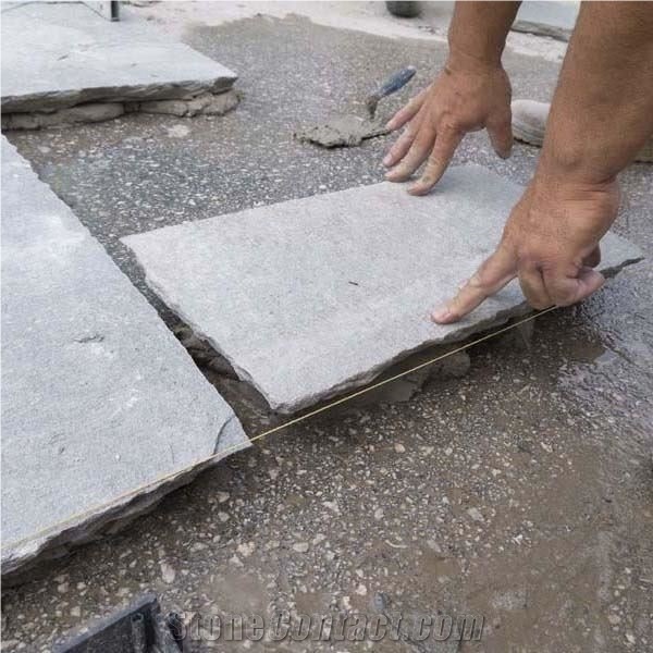 Kavala Hand Cut Riven Slate Roman Pattern 3-4cm Patio Pavers