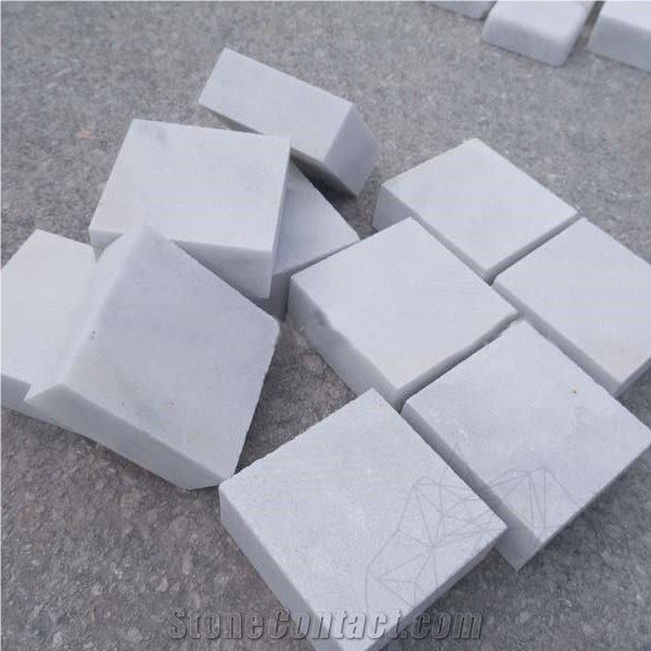 Kavala Marble Sawn Cut Cobblestone 10 X 10 X 3 cm