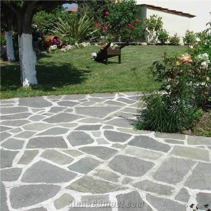 Kavala Polygonal Slate Flagstone - Xxl Slabs