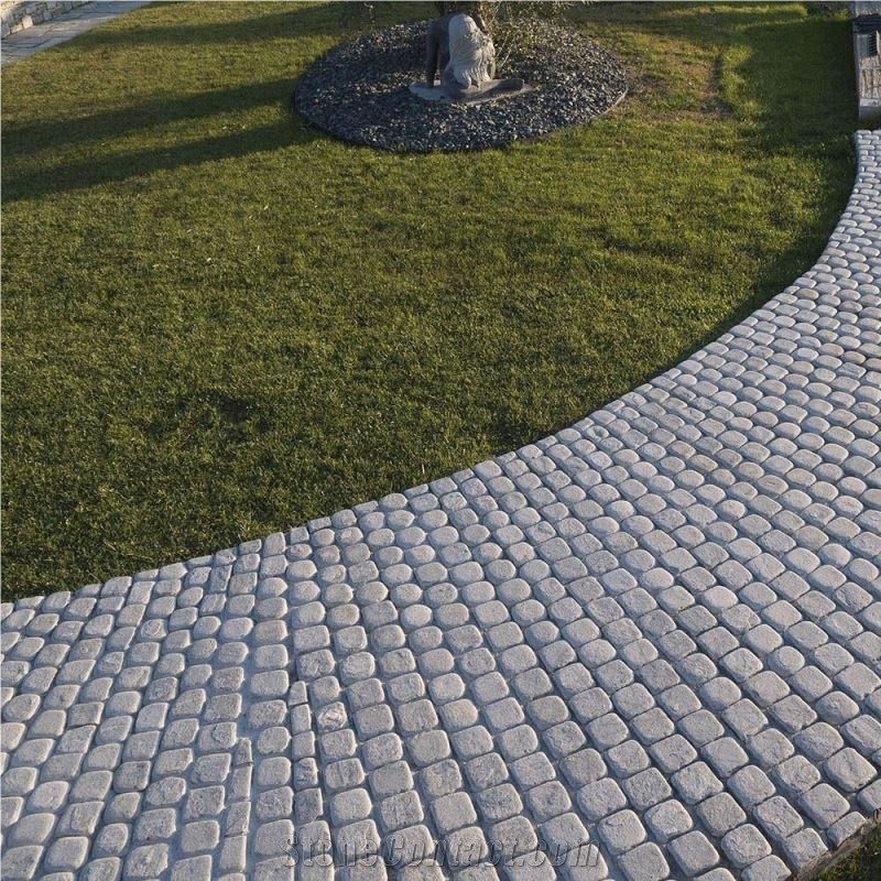 Kavala Semi White Marble Tumbled Cobblestone 10 X 10 X 3-5 cm