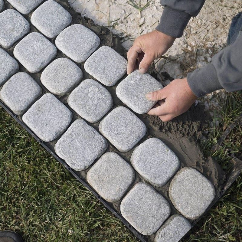 Kavala Semi White Marble Tumbled Cobblestone 10 X 10 X 3-5 cm