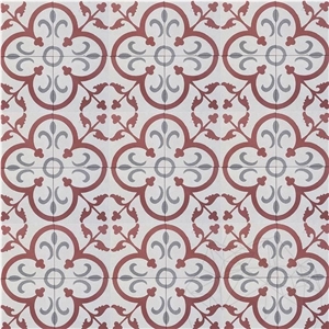 Oriental Terrazzo Kr-01 Red 20 X 20 X 1.8 cm