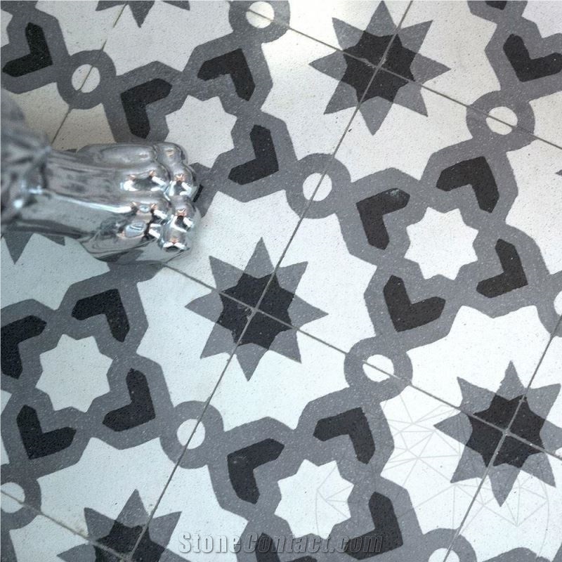 Oriental Terrazzo Kr-09 Black 20 X 20 X 1.8 cm