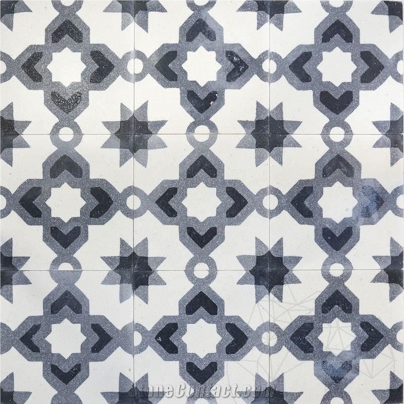 Oriental Terrazzo Kr-09 Black 20 X 20 X 1.8 cm