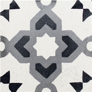 Oriental Terrazzo Kr-09 Black 20 X 20 X 1.8 cm