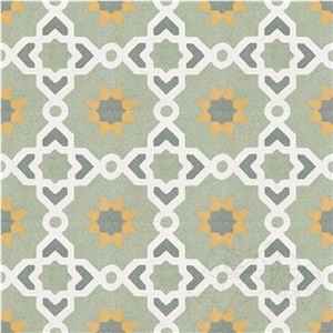 Oriental Terrazzo Kr-09 Green 20 X 20 X 1.8 cm