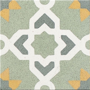 Oriental Terrazzo Kr-09 Green 20 X 20 X 1.8 cm