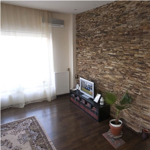 Slate Rhodos Strips (Pallet) Slabs & Tiles, Romania Brown Slate