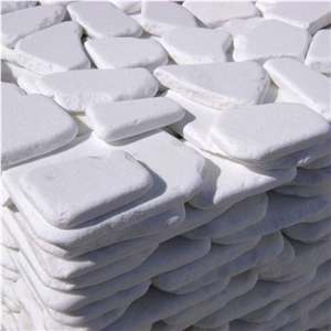 Thassos Polygonal Marble - Tumbled 2cm