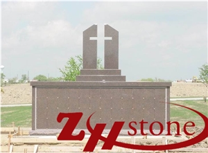 Cheap Price 48 Crypts Cross Style Pink Porrino Granite Cremation Columbarium/ Columbarium/ Cemetery Crypts/ Cemetery Columbarium/ Mausoleum Crypts