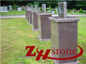 Cheap Price 48 Crypts Cross Style Pink Porrino Granite Cremation Columbarium/ Columbarium/ Cemetery Crypts/ Cemetery Columbarium/ Mausoleum Crypts