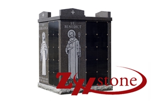 Cheap Price 48 Crypts Cross Style Pink Porrino Granite Cremation Columbarium/ Columbarium/ Cemetery Crypts/ Cemetery Columbarium/ Mausoleum Crypts