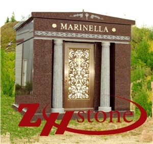 Cheap Price 48 Crypts Cross Style Pink Porrino Granite Cremation Columbarium/ Columbarium/ Cemetery Crypts/ Cemetery Columbarium/ Mausoleum Crypts