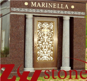 Cheap Price Own Factory Column Mausoleum Dakota Mahogany Granite Mausoleums/ Mausoleum Design/ Cemetery Columbarium/ Cemetery Mausoleum/ Mausoleum Crypts