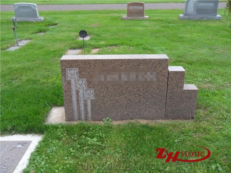 Cheap Price Own Factory Oval Style Cafe Imperial Granite Western Style Tombstones/ Single Monuments/ Cemetery Tombstones/ Gravestone/ Custom Monuments