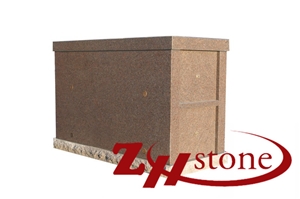 Cheap Price Simple Flat Dakota Mahogany Granite Mausoleums/ Columbarium/ Cemetery Mausoleum/ Mausoleum Design/ Mausoleum Crypts