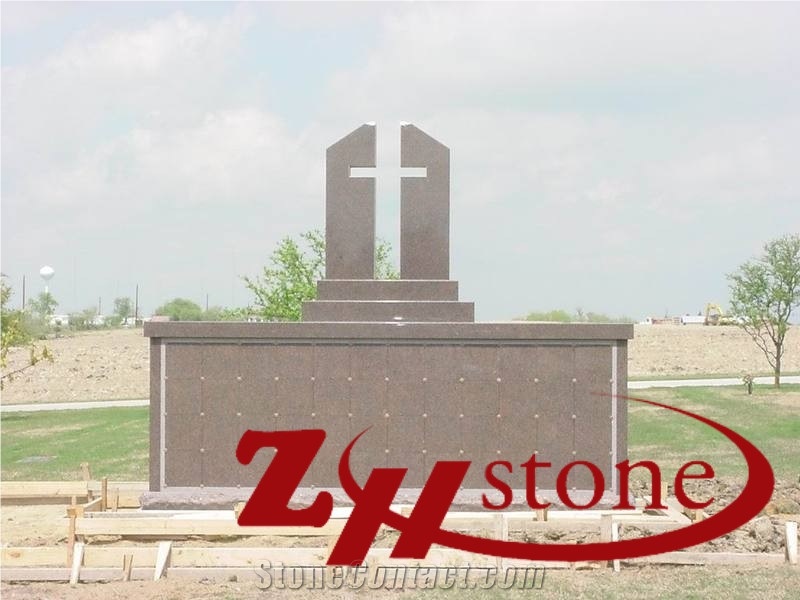 Good Quality 96 Crypts Absolute Black/ Shanxi Black/ China Black/ Tian Shan Red Granite Cremation Columbarium/ Columbarium/ Cemetery Crypts/ Cemetery Columbarium/ Mausoleim Crypts