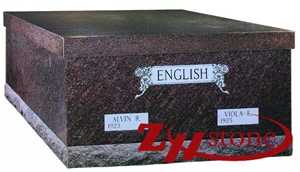 Good Quality Cheap Price Double Simple Flat G654/ Dark Gray/ Sesame Gray Granite Mausoleums/ Mausoleum Design/ Cemetery Crypts/ Cemetery Mausoleum/ Mausoleum Crypts