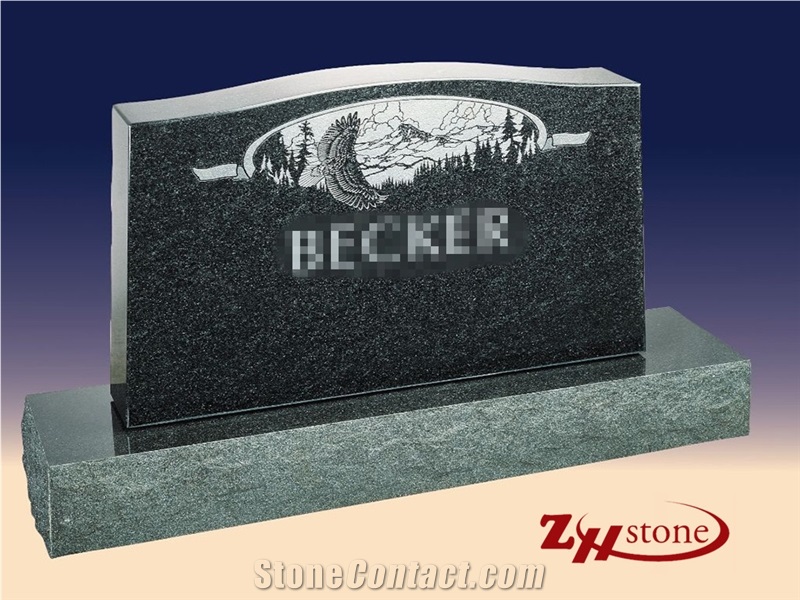 Good Quality Cheap Price Traditional Serp Top G654/ Sesame Black/ Impala Black/ Dark Gray Granite Tombstone Design/ Upright Monuments/ Headstones/ Western Style Tombstones/ Single Monuments