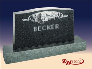 Good Quality Cheap Price Traditional Serp Top G654/ Sesame Black/ Impala Black/ Dark Gray Granite Tombstone Design/ Upright Monuments/ Headstones/ Western Style Tombstones/ Single Monuments