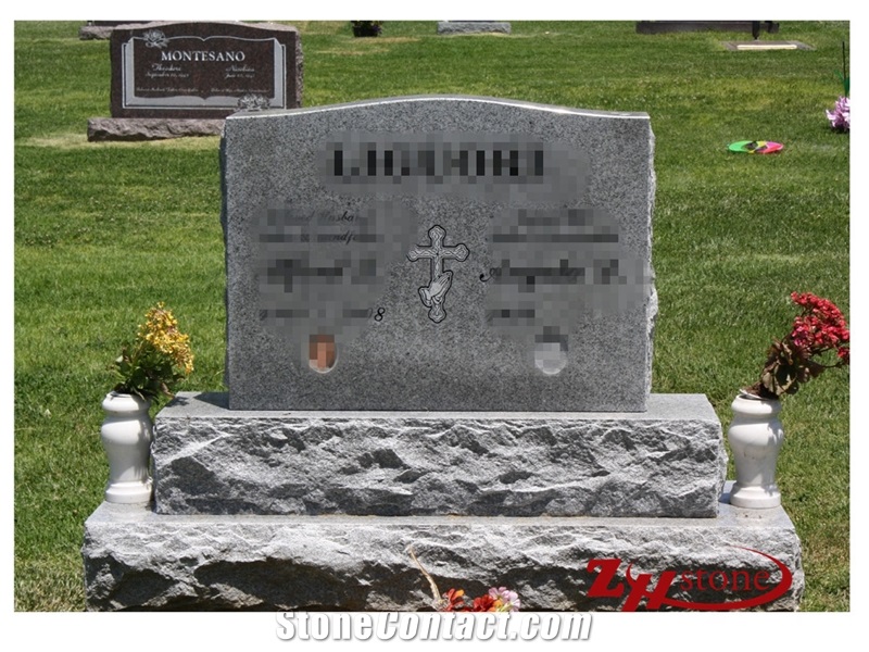 Good Quality Cheap Price Traditional Serp Top G654/ Sesame Black/ Impala Black/ Dark Gray Granite Tombstone Design/ Upright Monuments/ Headstones/ Western Style Tombstones/ Single Monuments