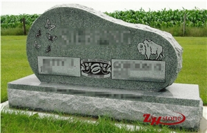 Good Quality Diamond Shaped Pink Porino Granite Western Style Monuments/ Upright Monuments/ Western Style Tombstones/ Single Monuments/ Gravestone