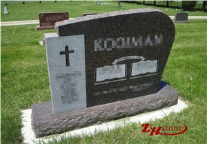 Good Quality Diamond Shaped Pink Porino Granite Western Style Monuments/ Upright Monuments/ Western Style Tombstones/ Single Monuments/ Gravestone