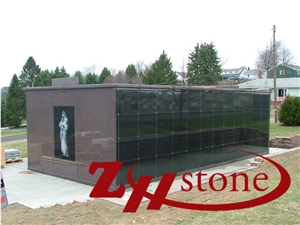 Good Quality Double Colors 40 Crypts Shanxi Black/ Absolute Black/ Cafe Imperial Granite Cremation Columbarium/ Columbarium/ Cemetery Crypts/ Cemetery Columbarium/ Mausoleum Crypts