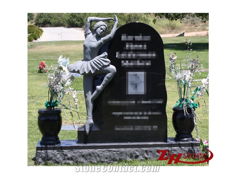 Good Quality Full Polished Serp Top Indian Red/ Imperial Red Granite Tombstone Design/ Western Style Monuments/ Upright Monuments Headstones/ Single Monuments
