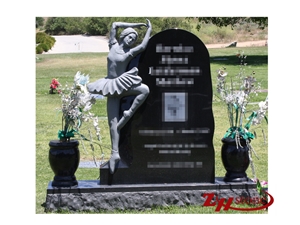 Good Quality Full Polished Serp Top Indian Red/ Imperial Red Granite Tombstone Design/ Western Style Monuments/ Upright Monuments Headstones/ Single Monuments