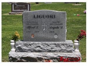 Good Quality Full Polished Serp Top Indian Red/ Imperial Red Granite Tombstone Design/ Western Style Monuments/ Upright Monuments Headstones/ Single Monuments