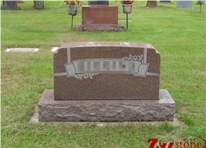 Good Quality Oval Top Tianshan Red Granite Tombstone Design/ Western Style Monuments/ Upright Monuments/ Monument Design/ Western Style Tombstones Good Quality Oval Top Tianshan Red Granite Tombstone Design/ Western Style Monuments/ Upright Monuments/ Monument Design/ Western Style Tombstones