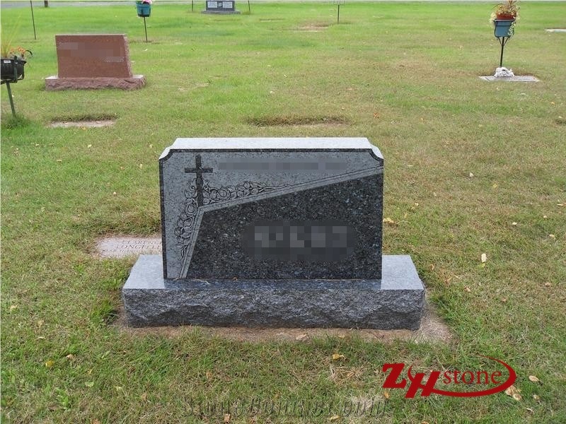 Good Quality Oval Top Tianshan Red Granite Tombstone Design/ Western Style Monuments/ Upright Monuments/ Monument Design/ Western Style Tombstones
