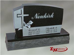 Good Quality Own Factory Polished Serp Top Heart Design American Mahogany/ Dakota Mahogany Granite Western Style Tombstones/ Heart Tombstones/ Cemetery Tombstones/ Gravestone/ Custom Monuments