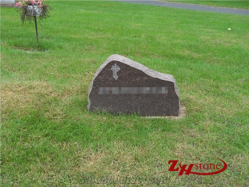 Good Quality Polished Oval Top Cafe Imperial Granite Upright Monuments/ Headstones/ Monument Design/ Western Style Tombstones/ Single Monuments