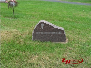 Good Quality Polished Oval Top Cafe Imperial Granite Upright Monuments/ Headstones/ Monument Design/ Western Style Tombstones/ Single Monuments