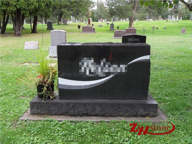 Good Quality Polished Oval Top Cafe Imperial Granite Upright Monuments/ Headstones/ Monument Design/ Western Style Tombstones/ Single Monuments